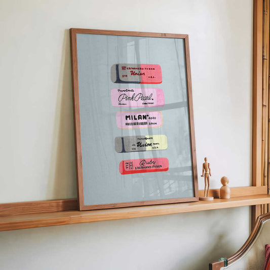 Erasers Art Print by Studio Mandariini