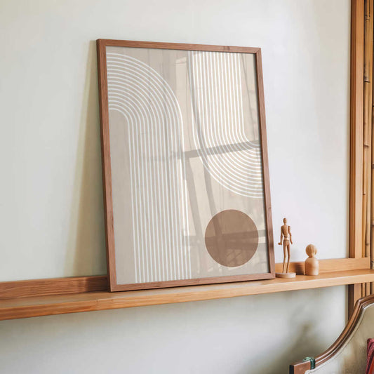 Beige Arc Poster by Elena Ristova