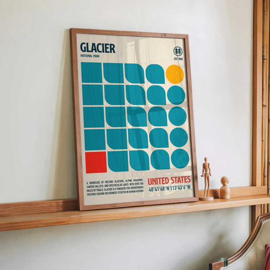 Glacier National Park Travel Poster by Retrodrome