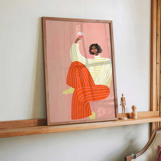 The Woman With The Glass of Wine by Bea Müller