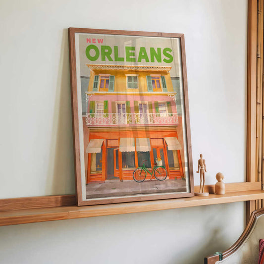 New Orleans Louisiana Vintage Travel Poster by The Whiskey Ginger