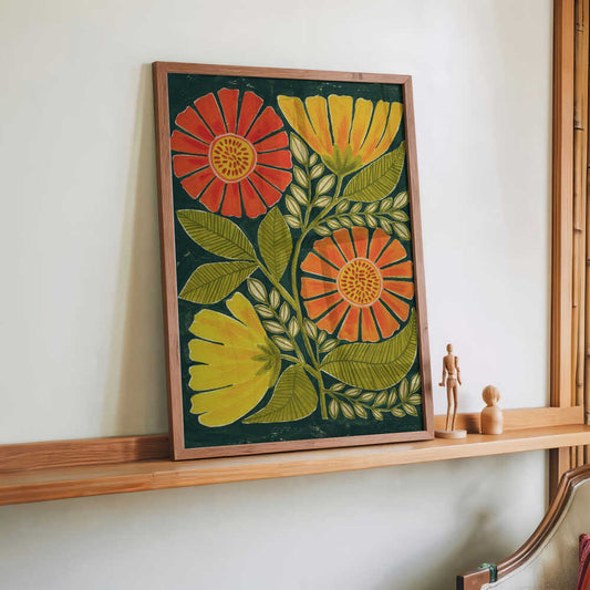 Vibrant Orange And Yellow Flowers by Susan Black