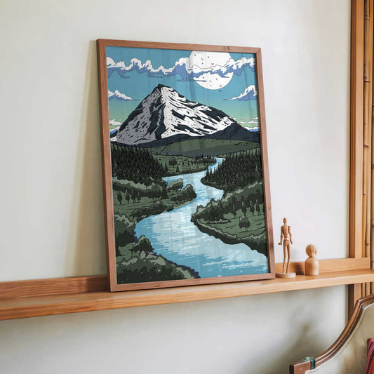 Bergkette und Fluss von Nicholas