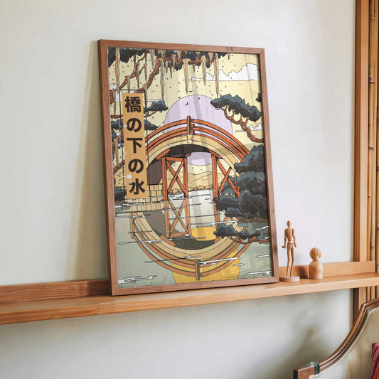 Japanische Brücke Vintage Kunst von Nicholas