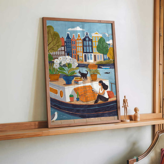 Amsterdam city life on a boat by Caroline Bonne Müller