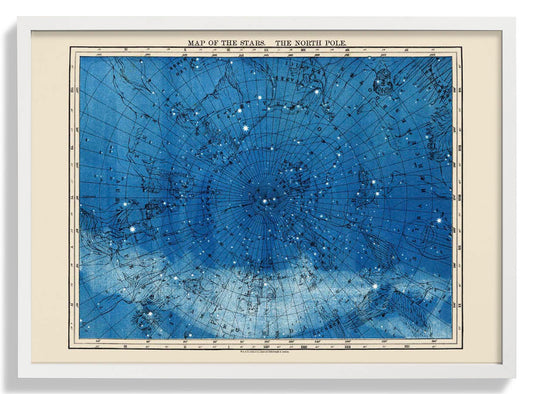 Karte der Sterne - Nordpol