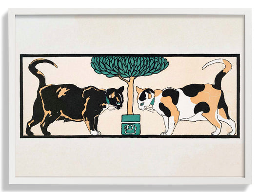 Cats Under a Tree by Edward Penfield