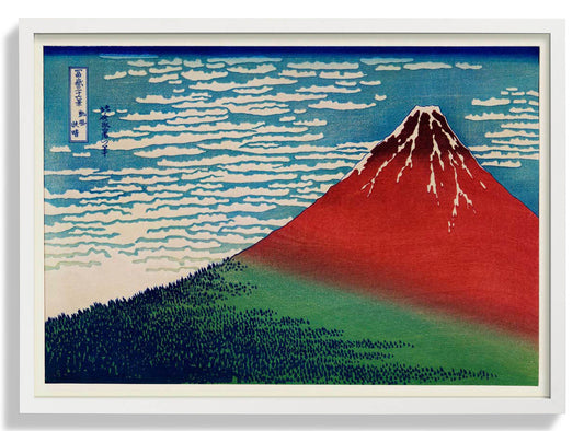Berg Fuji Rot von Katsushika Hokusai Poster