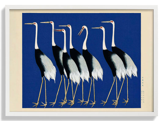 7 Vögel von Korin in Blau