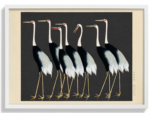 7 Vögel von Korin in Grau