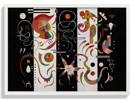 Gestreift von Wassily Kandinsky Poster