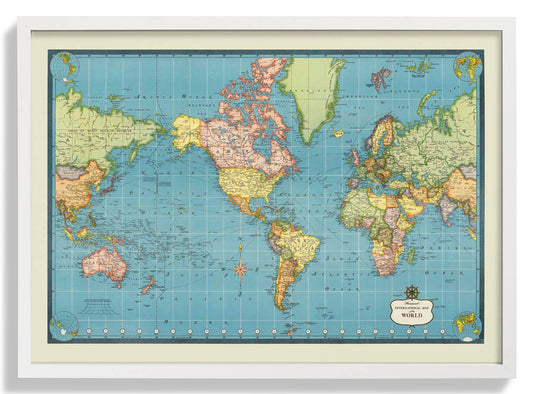 Internationale Karte der Welt Poster