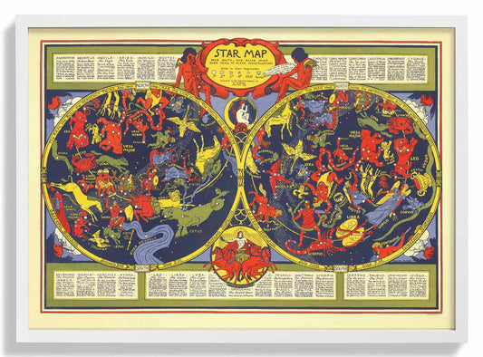 Sternzeichen Karte Poster