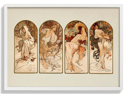 Die Jahreszeiten von Alphonse Mucha