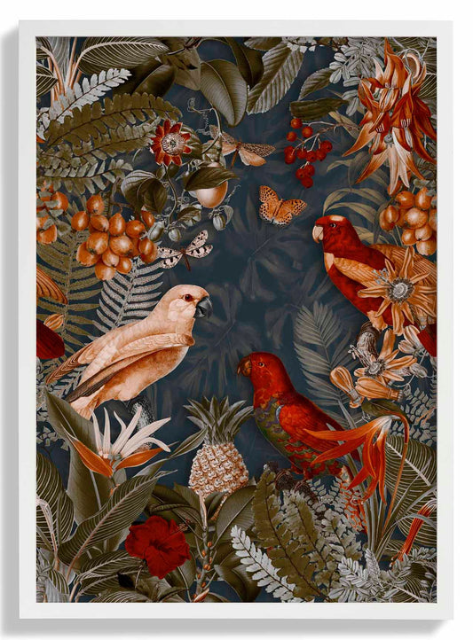 Parrots Midnight Jungle by Andrea Haase