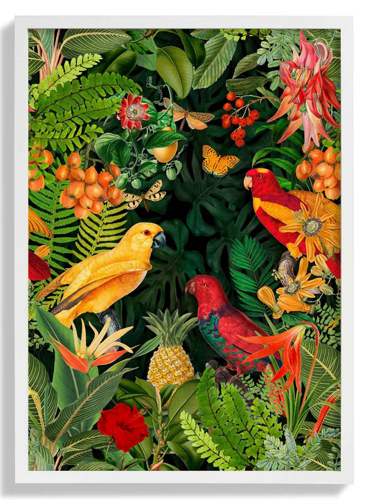 Parrots Midnight Jungle 3 by Andrea Haase