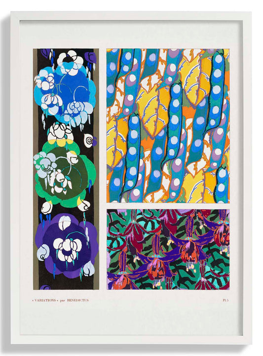 Colorful Vintage Art Deco Pattern, Variation 5 by Édouard Bénédictus