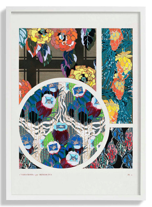 Vintage Floral Art Deco Pattern, Variation 2 by Édouard Bénédictus