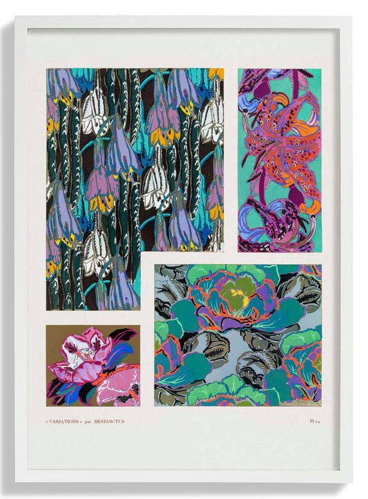 Vintage Floral Art Deco Pattern, Variation 12 by Édouard Bénédictus