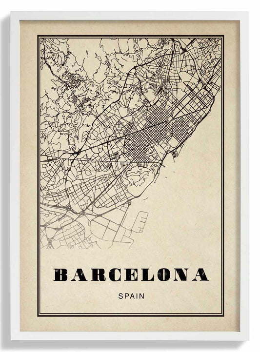 Barcelona City Sepia