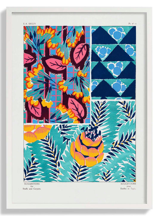 Vintage Flower Patterns Plate Nr 11 by E.A.Séguy