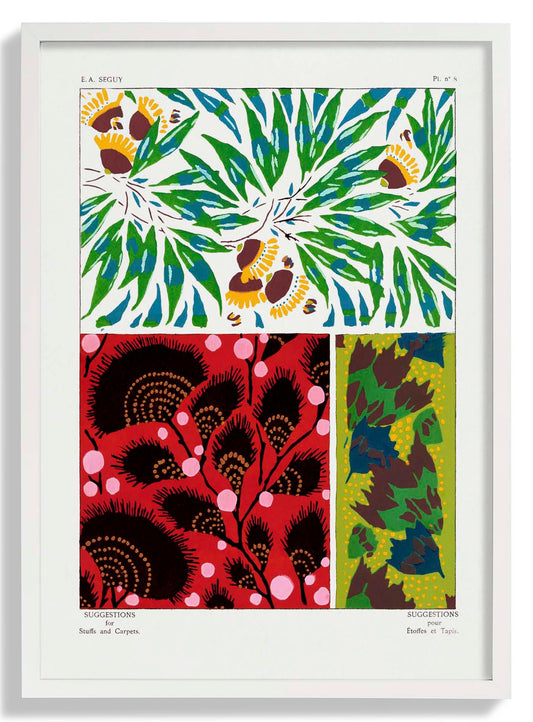 Vintage Flower Patterns Plate Nr 08 by E.A. Séguy