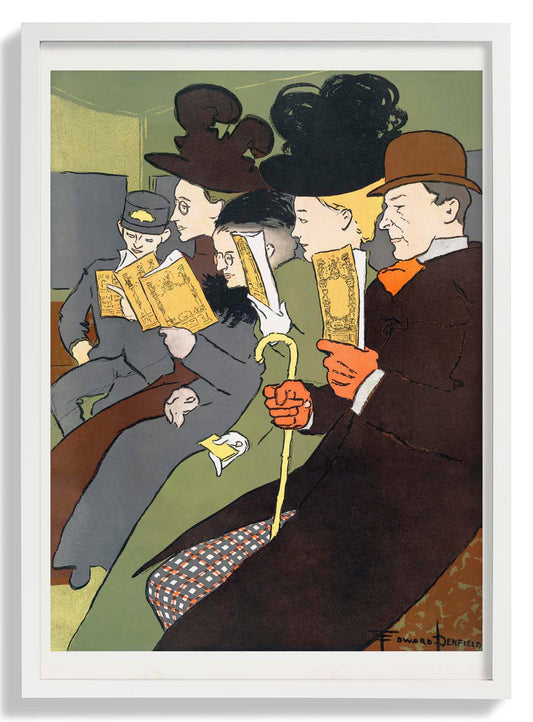 Menschen lesen Bücher von Edward Penfield