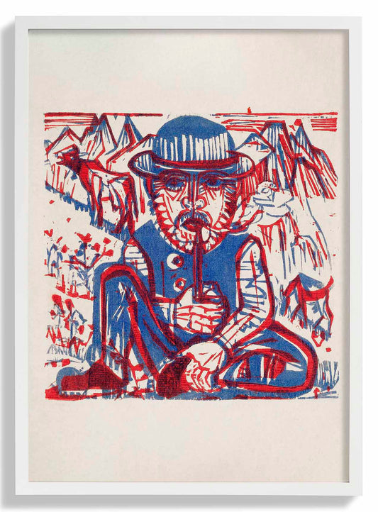 Smoking Peasant by Ernst Kirchner