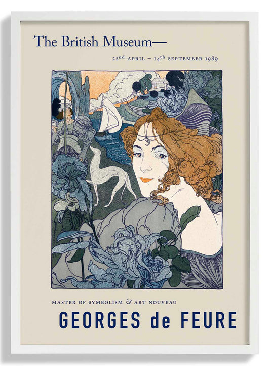 Georges de Feure Frau & Hund Ausstellungsplakat