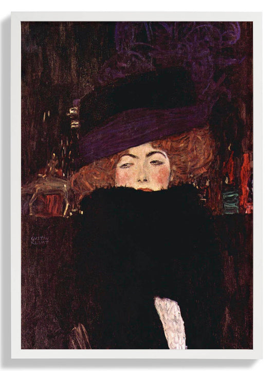 Dame mit Hut und Federboa by Gustav Klimt