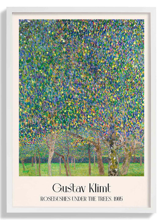 Rosensträucher unter den Bäumen von Gustav Klimt