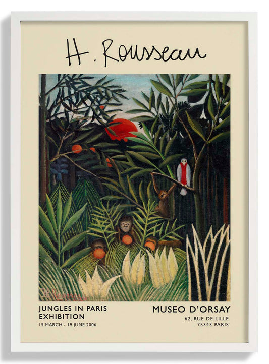 Affen und Papagei Rousseau Ausstellungsplakat