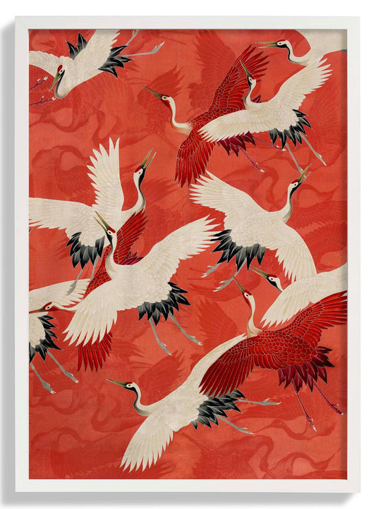 Roter Kranich Kimono