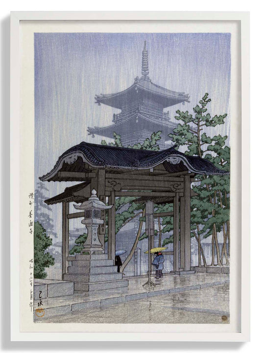 The Zensetsu Temple in Sanshu by Hasui