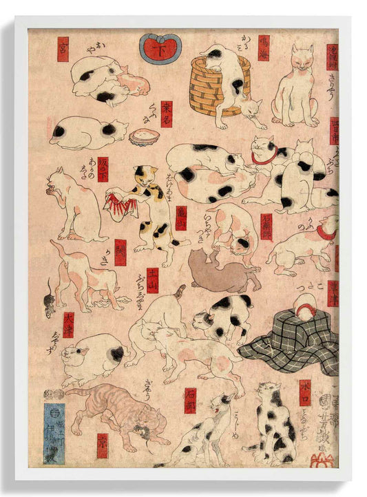 Cats of Tokaido by Kuniyoshi