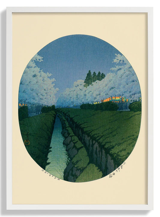 Cherry Blossoms in the Night by Hasui