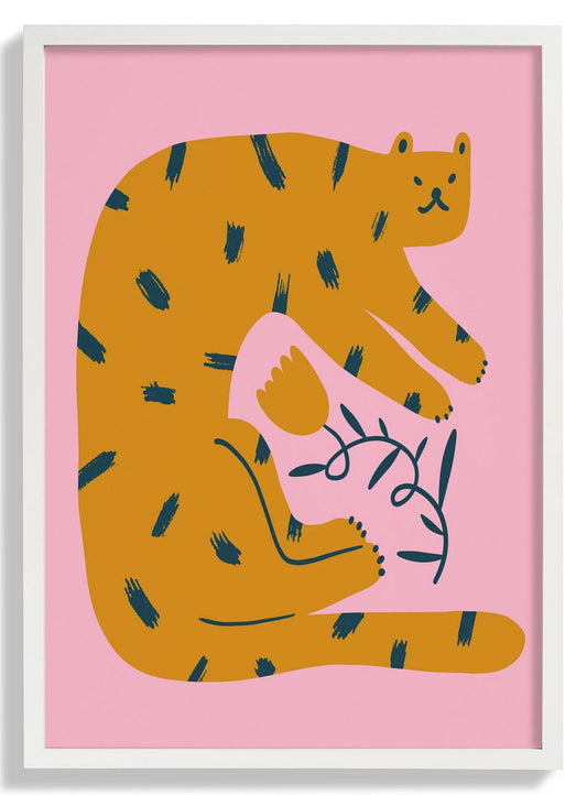 Faules Kätzchen Kunst Poster