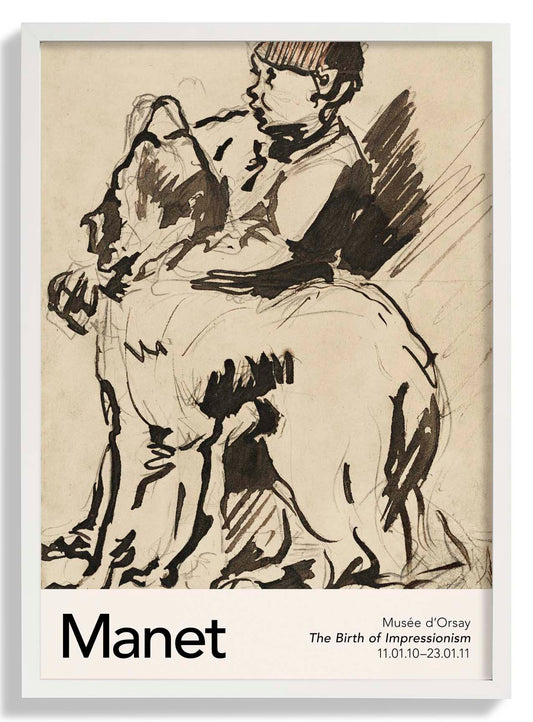A Boy Holding His Dog by Manet Exhibition