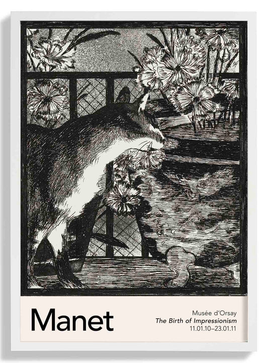Les Chats von Manet Ausstellungsplakat