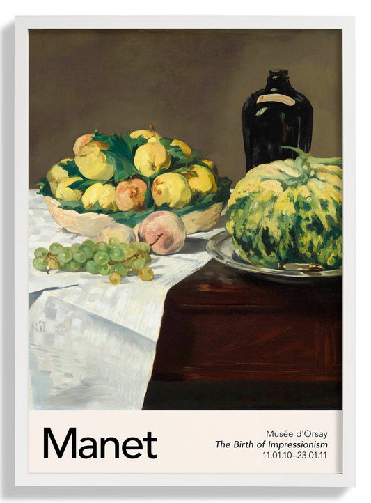 Still Life with Melon and Peaches by Manet Exhibition