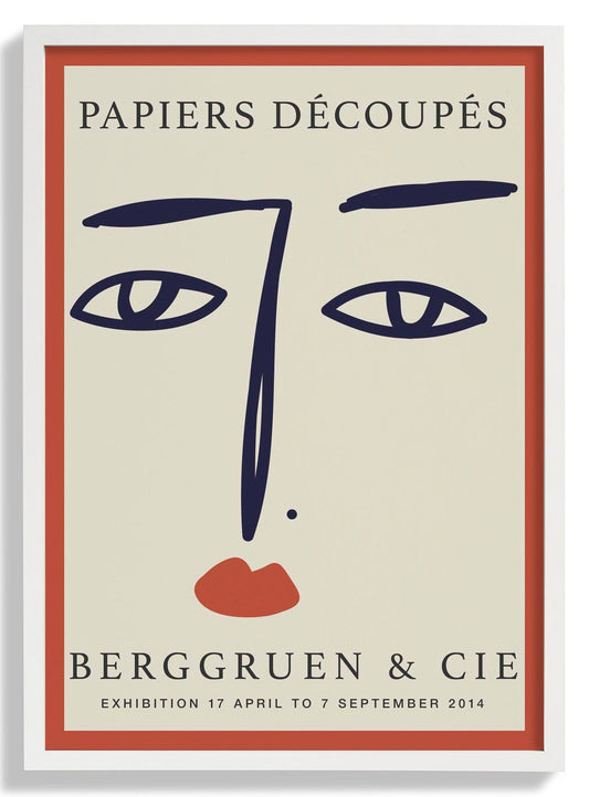 Woman Face Papiers Découpés Art Print