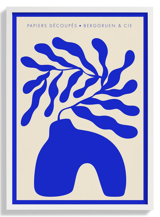 Blue Vase Papiers Découpés Art Exhibition