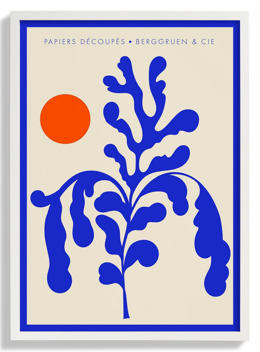 Sunshine Orange Blue Papiers Découpés Art Exhibition