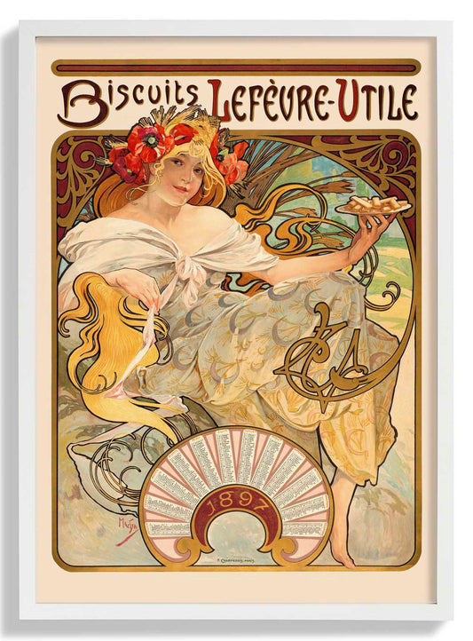 Biscuits Lefèvre Utile by Alphonse Mucha