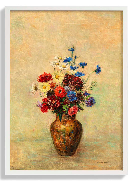 Flowers in a Vase Painting by Odilon Redon
