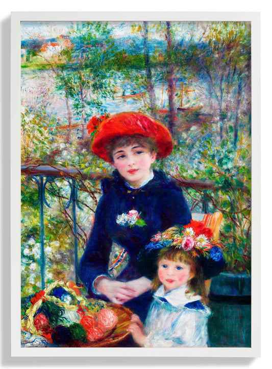 Two Sisters On the Terrace Painting by Pierre A. Renoir