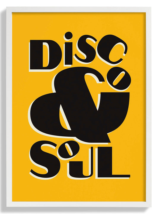 Disco & Soul Yellow Art Print