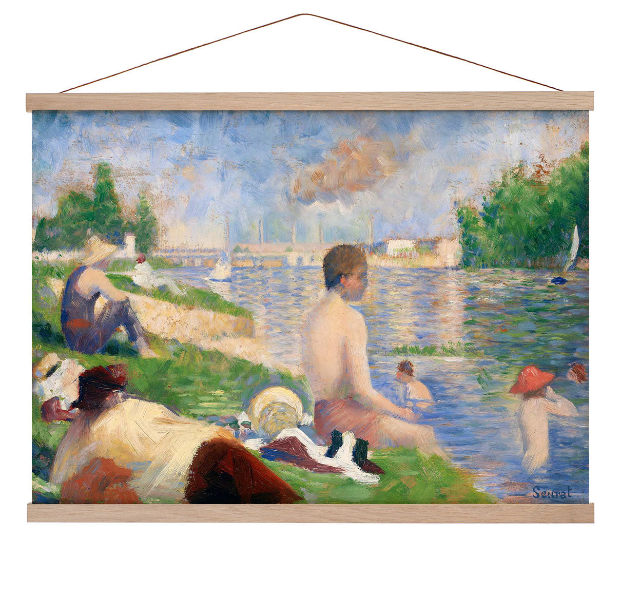 Final Study for “Bathers at Asnières” by Georges Seurat