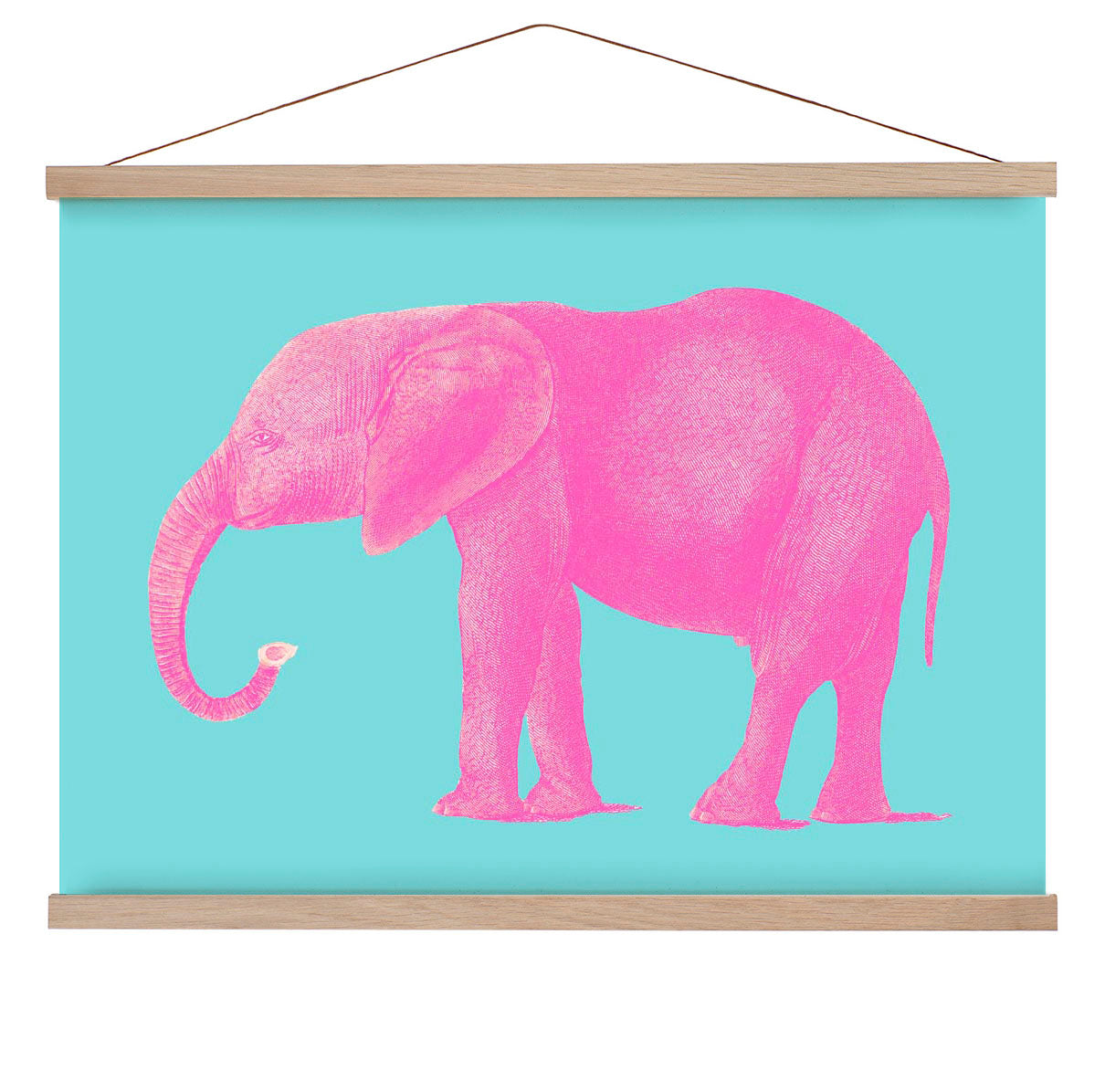 Rosa Elefant Tier Poster