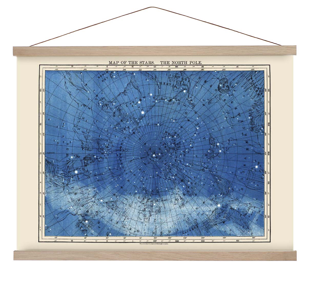 Karte der Sterne - Nordpol